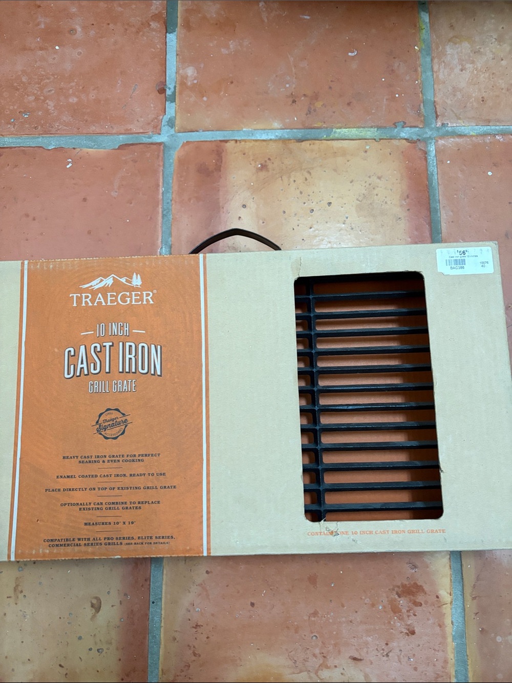 10-Inch Cast Iron Grill Grate - Black